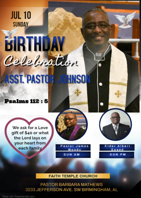 Asst. Pastor’s Birthday – Faith Temple Church